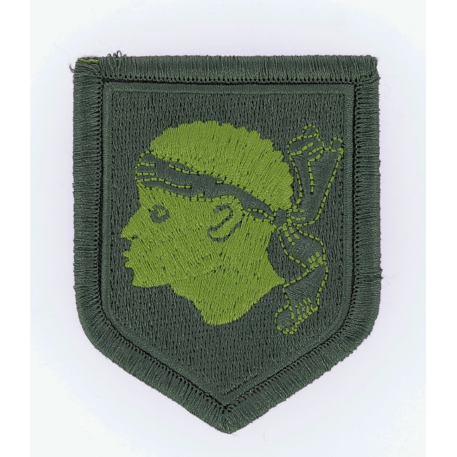 Ecusson Gendarmerie Départementale basse visibilité vert Corse Ecusson Gendarmerie Départementale basse visibilité vert Corse