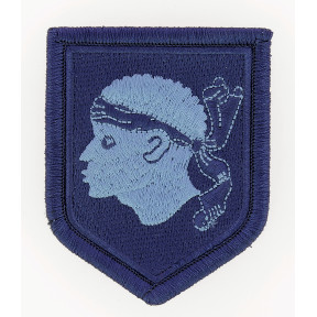 Embleem Gendarmerie Départementale lage zichtbaarheid blauw Corsica