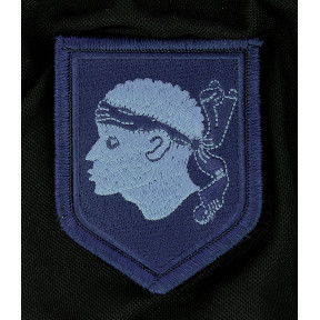 Ecusson Gendarmerie Départementale basse visibilité bleu Corse
