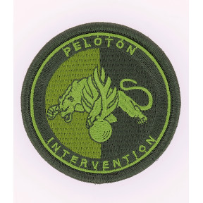 Écusson Peloton Intervention Gendarmerie Basse visi. Vert