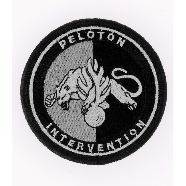 Ecusson Peloton Intervention Gendarmerie basse visibilité Noir - DMB Products