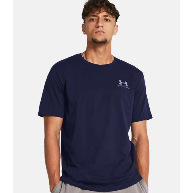 UA Sportstyle Left Chest T-shirt met korte mouwen voor heren - Marineblauw - Under Armour