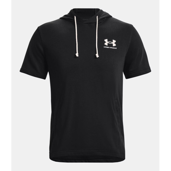 Sweat à capuche et manches courtes UA Rival Terry LC - Noir - Under Armour