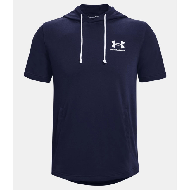 UA Rival Terry LC Kapuzenpullover mit kurzen Ärmeln - Marineblau - Under Armour