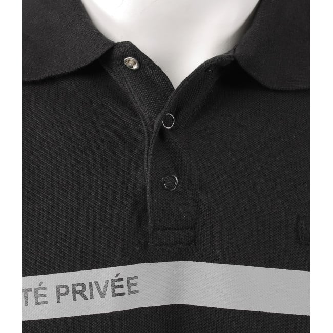 Polo manches courtes Safetek Sécurité privée noir - GK