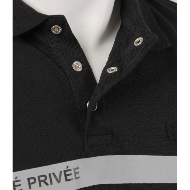 Polo z krótkimi rękawami Safetek Ochrona prywatna czarne - GK