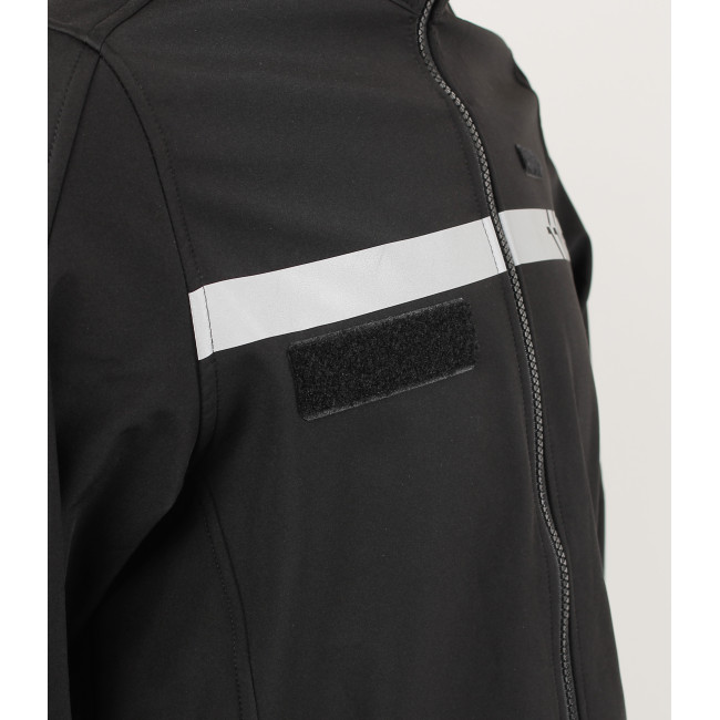 Softshell Safetek Sécurité Privée avec bande HV Noir - GK