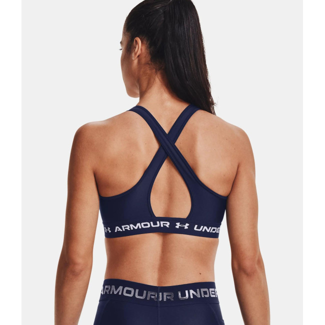 Armour® Crossback Sport-BH mit mittlerem Halt für Damen - Marineblau - Under Armour