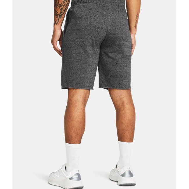 Short UA Rival Terry voor heren - Grijs Gemêleerd / Wit - Under Armour