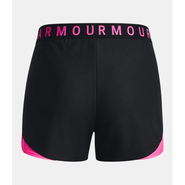 UA Play Up 3.0 Shorts für Damen - Schwarz / Rosa - Under Armour