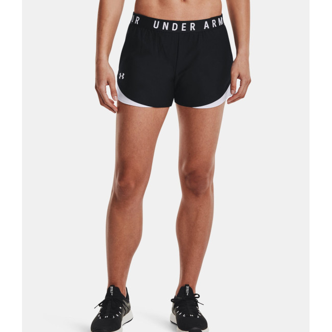 UA Play Up 3.0 Shorts für Damen - Schwarz / Weiß - Under Armour