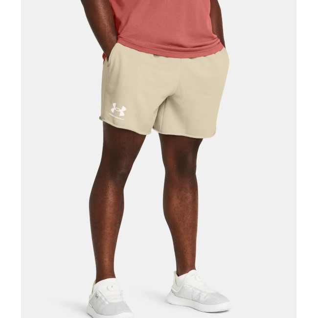 Short homme UA Rival Terry 6' - Khaki - Under Armour