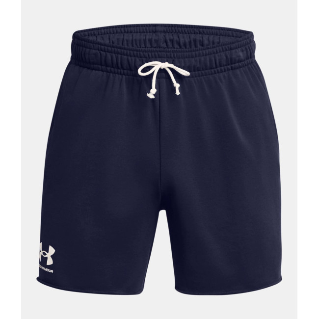 Short homme UA Rival Terry 6' - Bleu Marine - Under Armour
