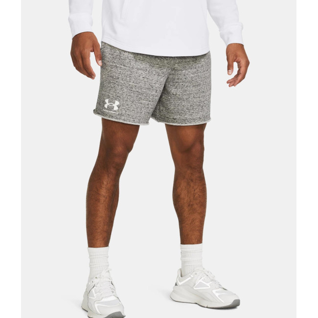 UA Rival Terry 6' Herren-Shorts - Onyx Weiß - Under Armour