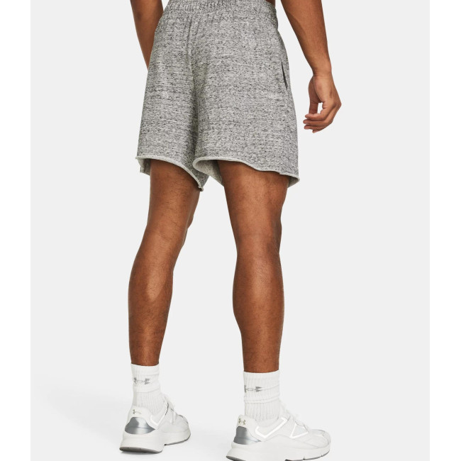 Heren Short UA Rival Terry 6' - Onyx Wit - Under Armour