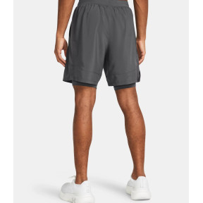 Short homme UA Launch 2 en 1 7' - Gris Pierre - Under Armour