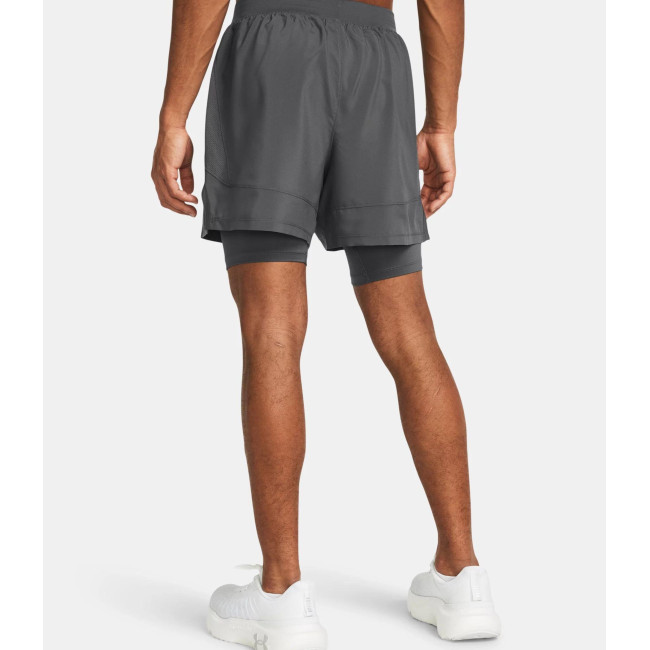Herren UA Launch 2-in-1 5' Short - Steingrau - Under Armour
