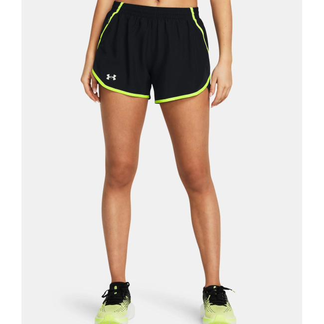 Short femme UA Fly-By 3' - Noir / Jaune - Under Armour