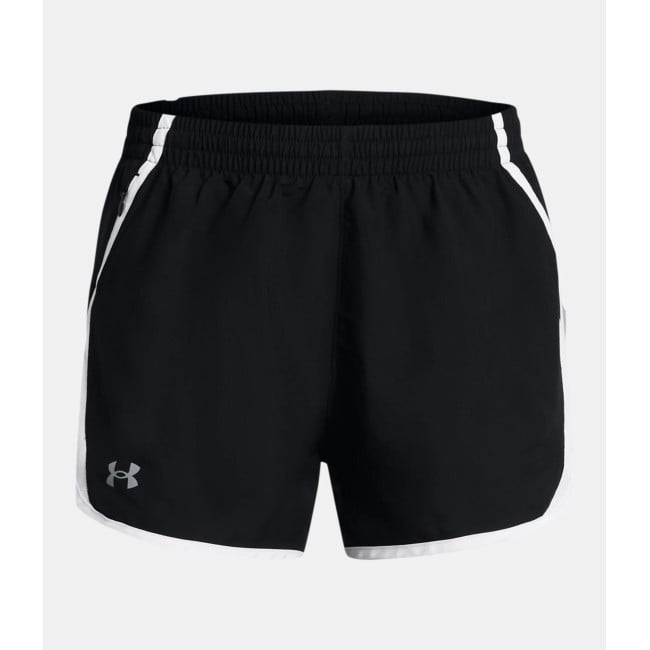 Dames UA Fly-By 3' Short - Zwart / Wit - Under Armour