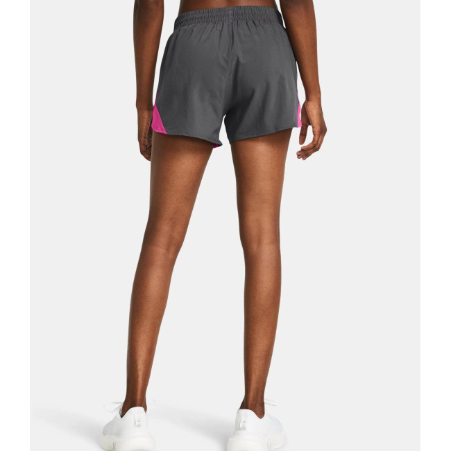 Spodenki damskie UA Fly-By 3' - Szare Kamienne - Under Armour