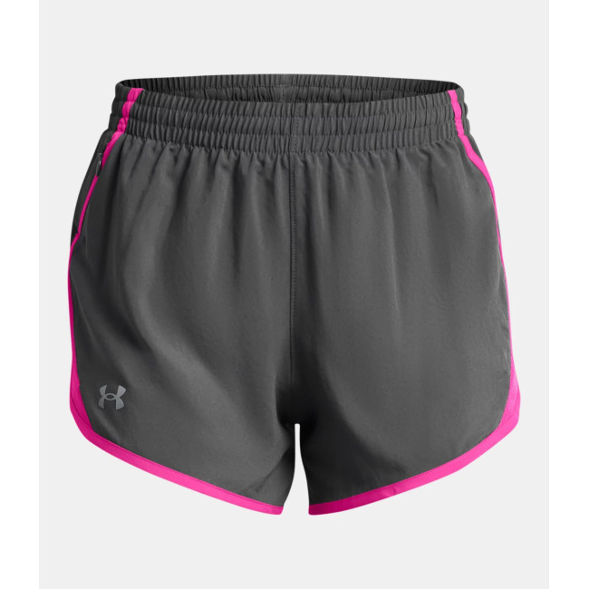 Spodenki damskie UA Fly-By 3' - Szare Kamienne - Under Armour