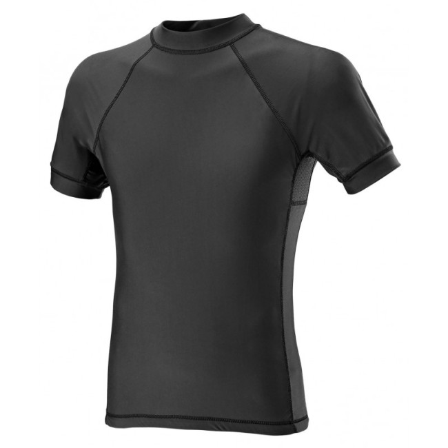 T-shirt z krótkimi rękawami Lycra + Mesh Czarny - DEFCON 5