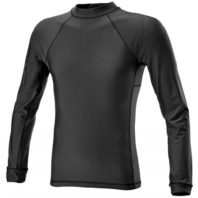 Langarm-Shirt Lycra + Mesh Schwarz - DEFCON 5