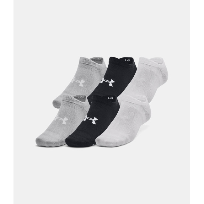 Lot de 6 paires de socquettes UA Essential - Noir / Blanc - Under Armour