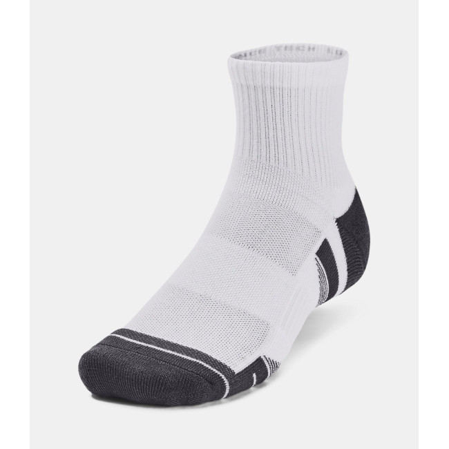 Zestaw 3 par skarpetek UA Performance Tech Quarter - Białe - Under Armour