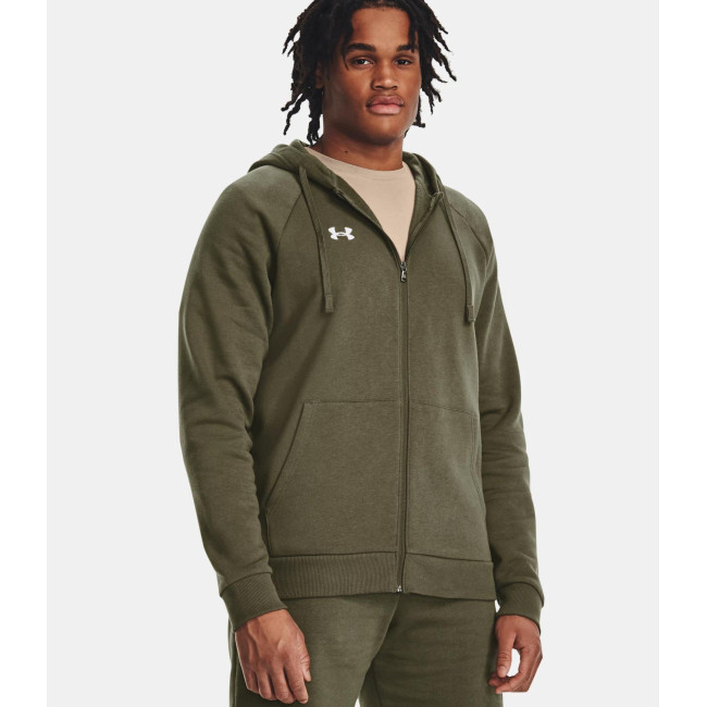 Hoodie Full-Length heren UA Rival - Olijfgroen - Under Armour