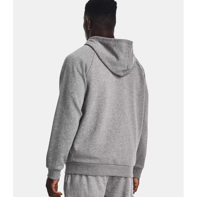 UA Rival Full-Length Kapuzenpullover für Herren - Grau meliert / Weiß - Under Armour