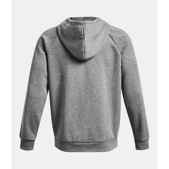 Sweat à capuche Full-Length homme UA Rival - Gris Chiné / Blanc - Under Armour