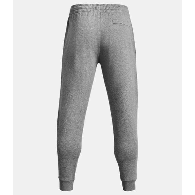Fleece joggingbroek heren UA Rival - Grijs Gemêleerd / Wit - Under Armour