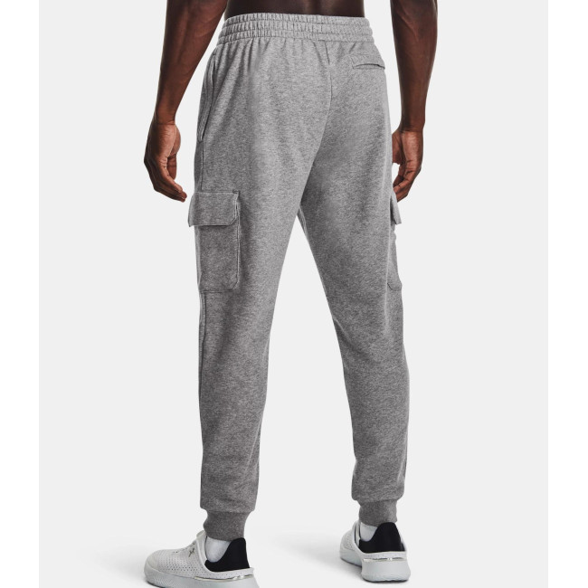 Dres męski UA Rival Fleece Cargo - Szary Melanż / Biały - Under Armour
