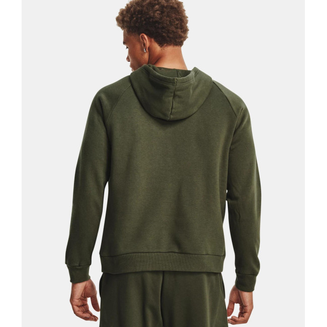 Bluza z kapturem polar męska UA Rival Logo - Zielony Oliwkowy - Under Armour