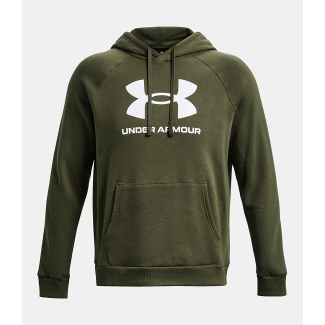 Fleece hoodie heren UA Rival Logo - Olijfgroen - Under Armour