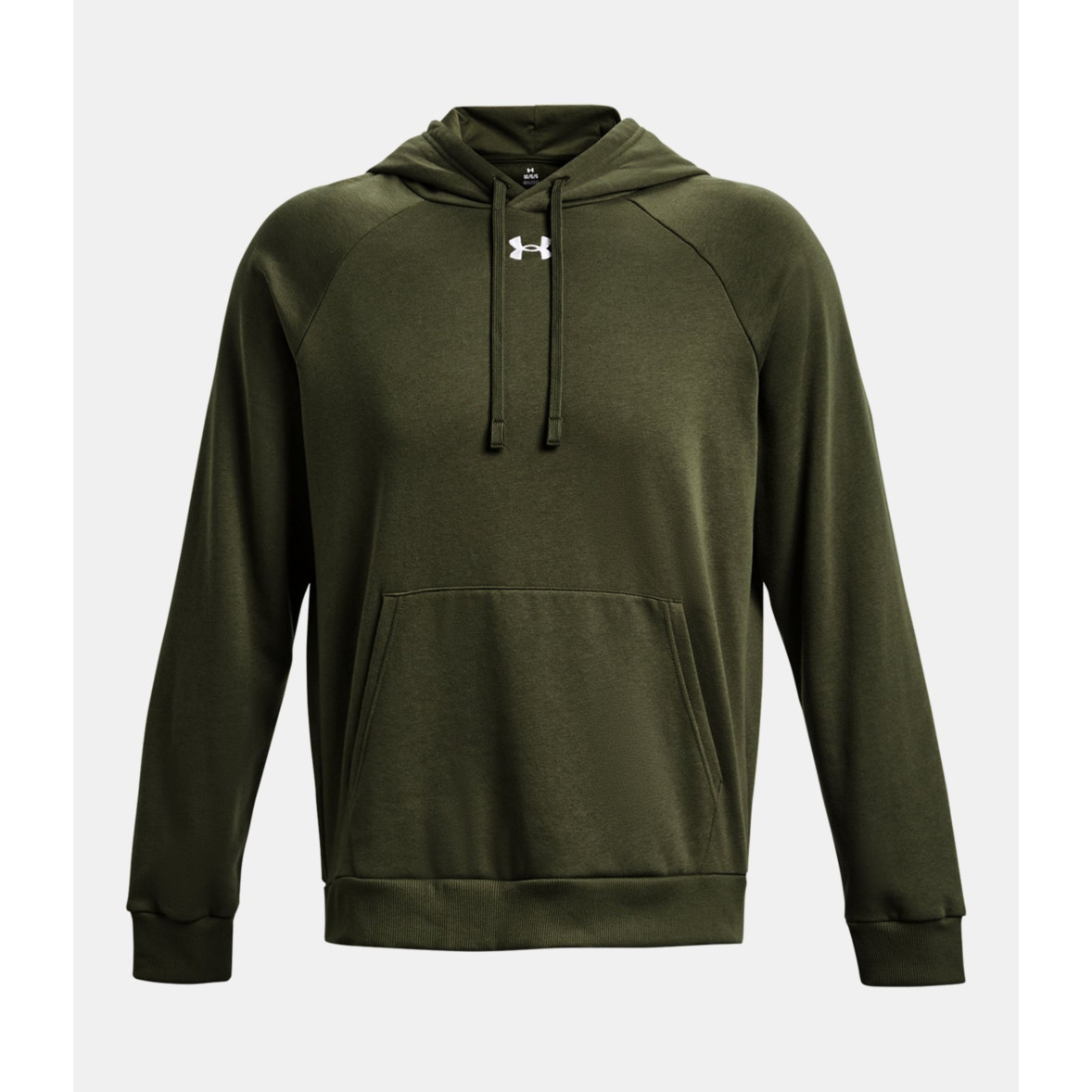 Felpa in pile con cappuccio da uomo UA Rival Verde Oliva Under