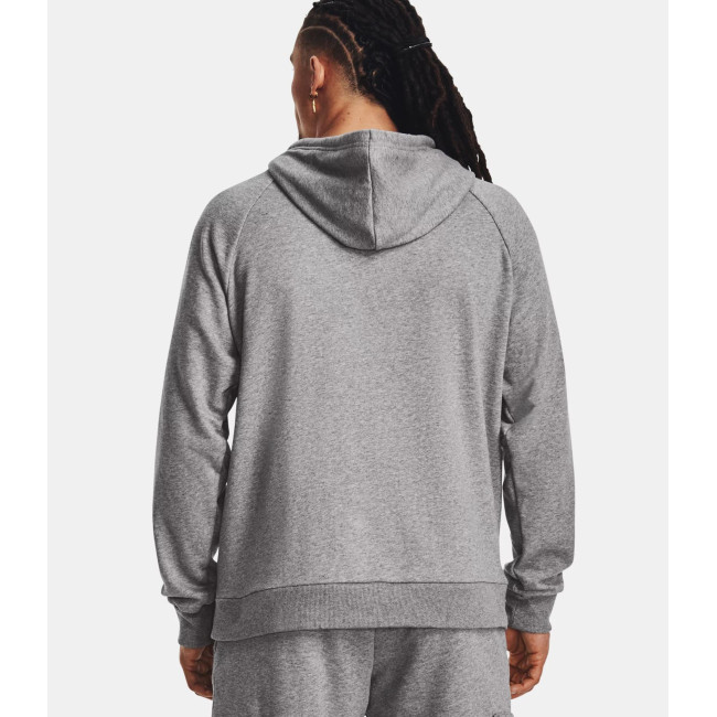 UA Rival Fleece-Hoodie Herren - Grau meliert / Weiß - Under Armour