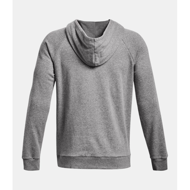 Hoodie polarowa męska UA Rival - Szara Melanż / Biała - Under Armour