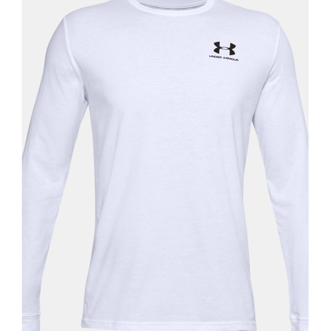 Koszulka z długimi rękawami UA Sportstyle logo lewa pierś - Biały - Under Armour