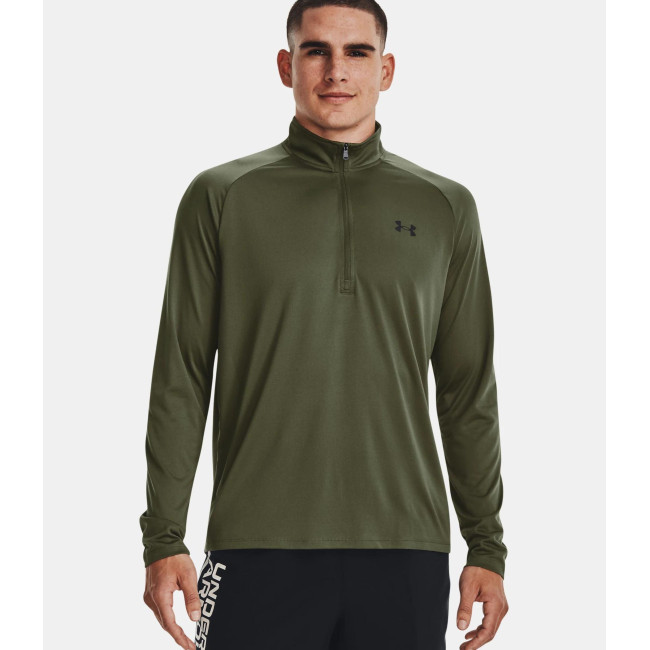 Koszulka z długimi rękawami i ½ zamkiem UA Tech™ dla mężczyzn - Zielony Oliwkowy - Under Armour
