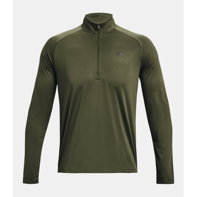 Longsleeve shirt met ½ rits UA Tech™ voor heren - Olijfgroen - Under Armour