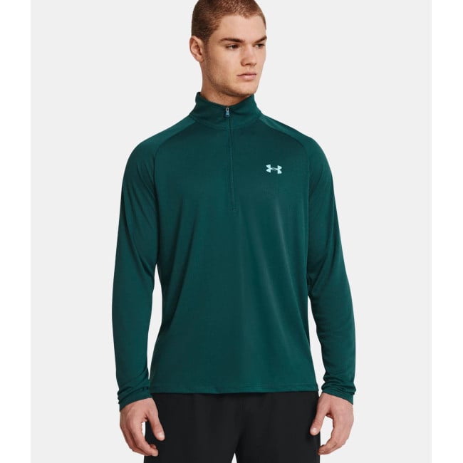 Longsleeve shirt met ½ rits UA Tech™ voor heren - Zeegroen - Under Armour