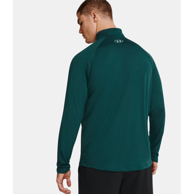 Koszulka z długimi rękawami i ½ zamkiem UA Tech™ dla mężczyzn - Zielony Morski - Under Armour
