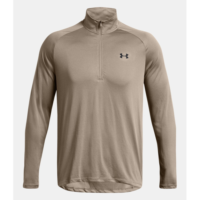 Longsleeve shirt met ½ rits UA Tech™ voor heren - Taupe - Under Armour
