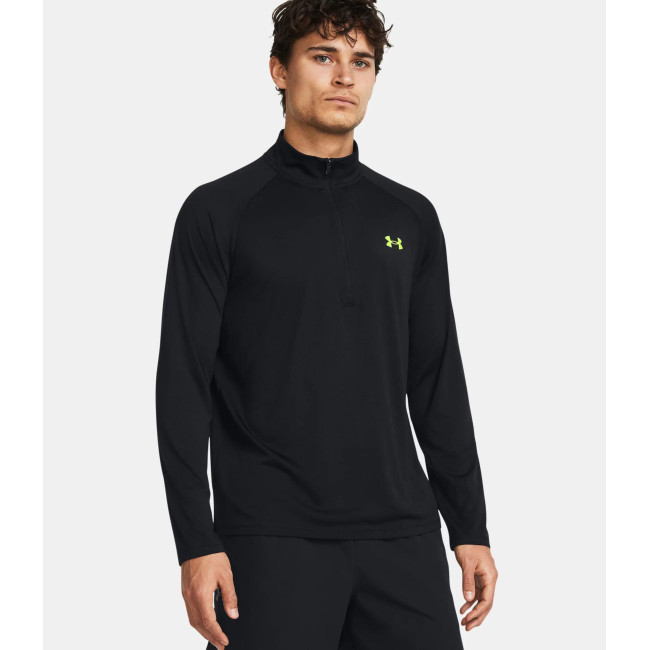 Haut à manches longues et ½ zip UA Tech™ pour homme - Noir / Jaune - Under Armour