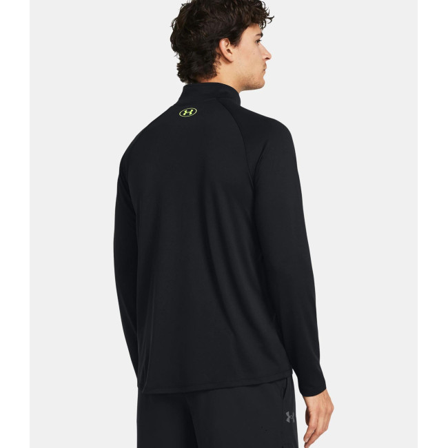 UA Tech™ Langarm-Shirt mit ½ Reißverschluss für Herren - Schwarz / Gelb - Under Armour