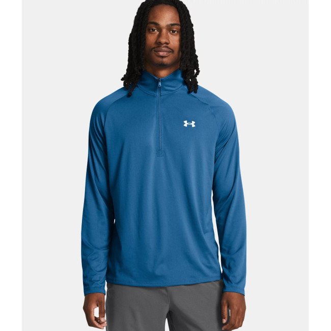 Haut à manches longues et ½ zip UA Tech™ pour homme - Bleu Photon - Under Armour