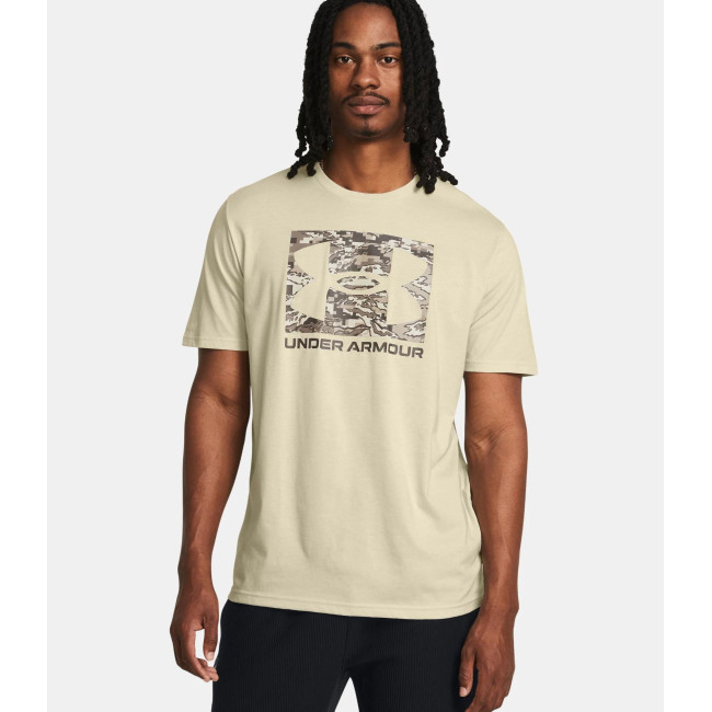 UA ABC Camo Boxed Logo Kurzarm-Shirt für Herren - Khaki - Under Armour