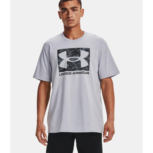Koszulka z krótkimi rękawami UA ABC Camo Boxed Logo dla mężczyzn - Szara - Under Armour